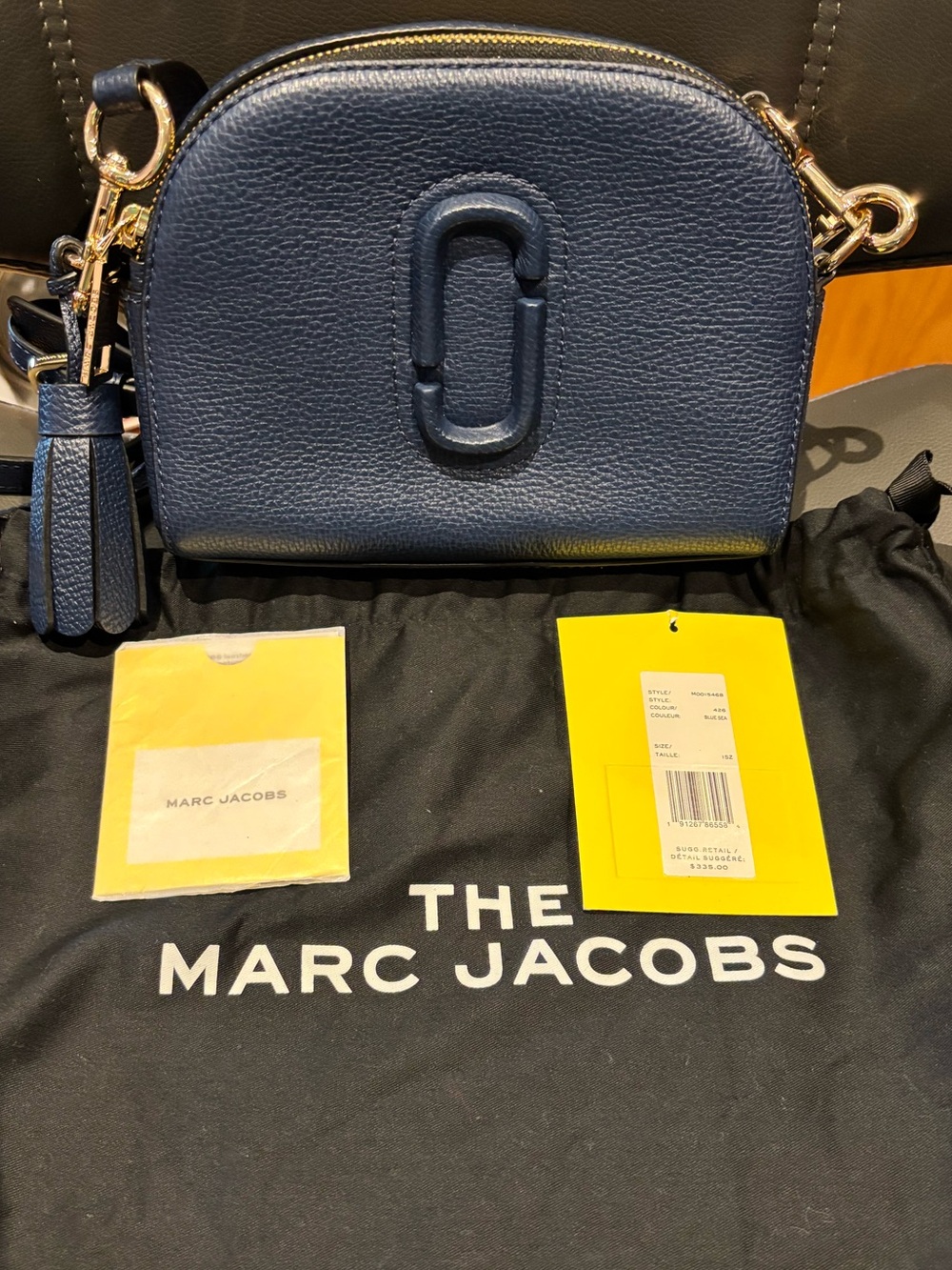 Marc Jacobs Women's Shutter CrossBody Bag Leather Blue Sea